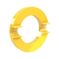 Magnes tablic 90mm XL żółty Dahle okrąg