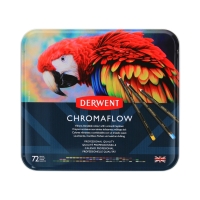 Kredki ołówkowe 72kol metalowe pudełko Derwent Chromaflow 2306014