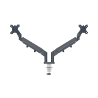 Ramię do monitora podwójne ciemnoszare Ergo Leitz