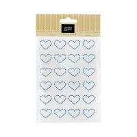 Kryształki samoprzylepne jasnoniebieskie Serca (24)