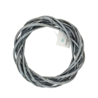 Wianek wiklinowy 15cm szary