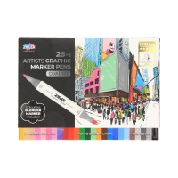 Marker artystyczny dwustronny 25kol Artists Graphic Zieler