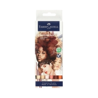 Pisak akwarelowy dwustronny - 6szt. Goldfaber Portret Faber-Castell 164523FC