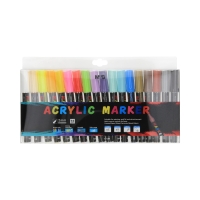 Marker akrylowy 1-2mm 18kol M&G