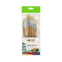 Pędzel naturalny - 10szt. mieszane Happy Color HA3240/3241