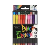 Pisaki pędzelkowe 20kol. Black Edition Faber-Castell FC116452