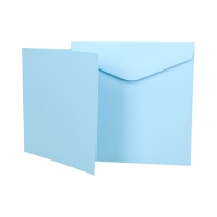 Baza do kartek ozdobnych - karnet + koperta 145x145 niebieska (5)