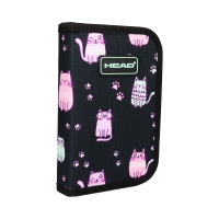 Piórnik bez wyposażenia pojedynczy 2klapki Lovely Kitty Head
