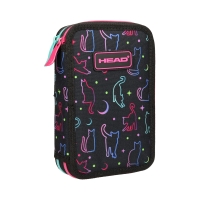 Piórnik bez wyposażenia podwójny Midnight Cats Head