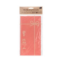 Bibułka do pakowania prezentów 50x70 perłowy róż - 5ark.