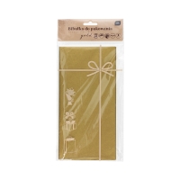 Bibułka do pakowania prezentów 50x70 złota - 5ark.