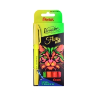 Pisak 5kol Fluo art Brush Sign Pen Pentel