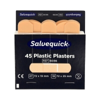 Plastry opatrunkowe plastikowe 72x19/72x25 - 45szt. Salvequick Cederroth 6036