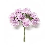 Kwiaty papierowe Bukiecik Dalie jasny fiolet (8)