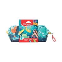 Piórnik z wyposażeniem Jungle Fever 12 kredek + 12 flamastrów Maped 984732