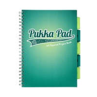 Kołozeszyt A4/100 kratka Pukka Pad Project Book Dark Teal turkus