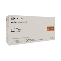 Rękawice lateksowe pudrowane XL Santex Mercator (100)