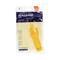 Rękawice gospodarcze gumowe żółte L Mercator
