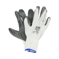 Rękawice powlekane biało-szare M/8 Plast (2)