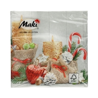 Serwetki 33x33 3w Golden Candles Heart Baubles 023001 (20)