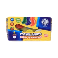 Farby plakatowe 6kol 10ml Astra