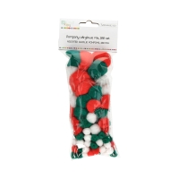 Pompon akrylowy mix świąteczny - 100szt.