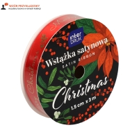 Wstążka satynowa 15mmx3m Christmas