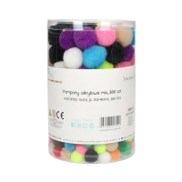 Pompon akrylowy mix - 300szt.