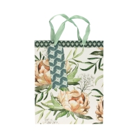 Torebki ozdobne papierowe 32x12x26 Piwonie L - 5szt.