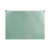 Teczka kopertowa na suwak A4/PP zieleń Morandi Biurfol