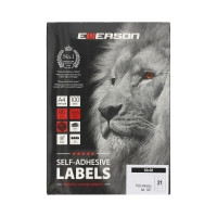 Etykiety uniwersalne 63x38/21 białe Emerson (100)