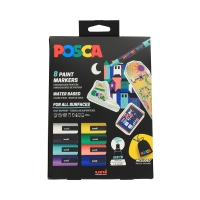 Marker plakatowy 1.8-2.5mm 8kol okrągły Posca UNPC5M/8C