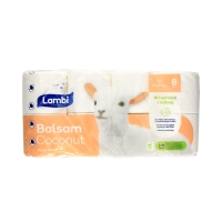 Papier toaletowy celuloza 3w biały Lambi Kokos (8)