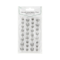Kryształki samoprzylepne Śnieżynki srebrne - 32szt.