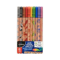 Kredki ołówkowe 10kol trójkątne Jumbo Safari Kidea