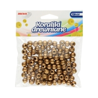 Koraliki drewniane 8mm złote (120) Brewis KD8-4