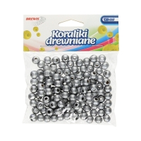 Koraliki drewniane 8mm srebrne (120) Brewis KD8-5