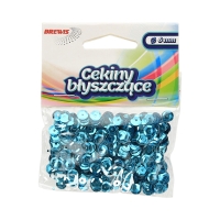Cekiny błyszczące jasnoniebieskie B180 Brewis