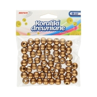 Koraliki drewniane 10mm złote (60) Brewis KD10-1