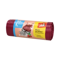 Worki na śmieci 35l wiśniowe wiązane Jan Niezbędny EasyPack (26)