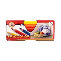 Kredki ołówkowe 12kol Jumbo Tricolor KIN 3152