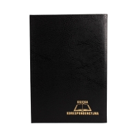 Książka korespondencyjna A4/300 czarna Warta