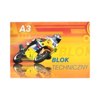 Blok techniczny A3/10 biały 250g Kreska