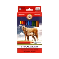 Kredki ołówkowe trójkątne 24kol 9mm Tricolor Koh-I-Noor 3144