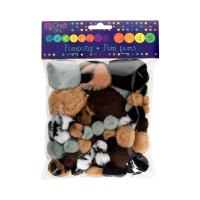 Pompony akrylowe mix animal prints (56)
