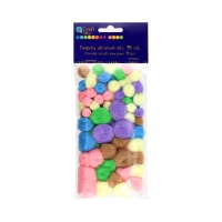 Pompony akrylowe pastel mix (78).