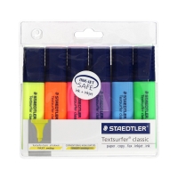Zakreślacz 6kol etui Texsurfer Staedtler