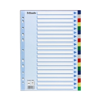 Przekładki PP A4 20k kolorowe Esselte