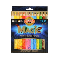 Kredki ołówkowe 3w1 - 12kol + 1 Magic Trio Koh-I-Noor 3408