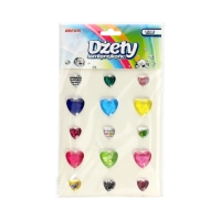 Dżety samoprzylepne serca mix - opak. 15szt.
